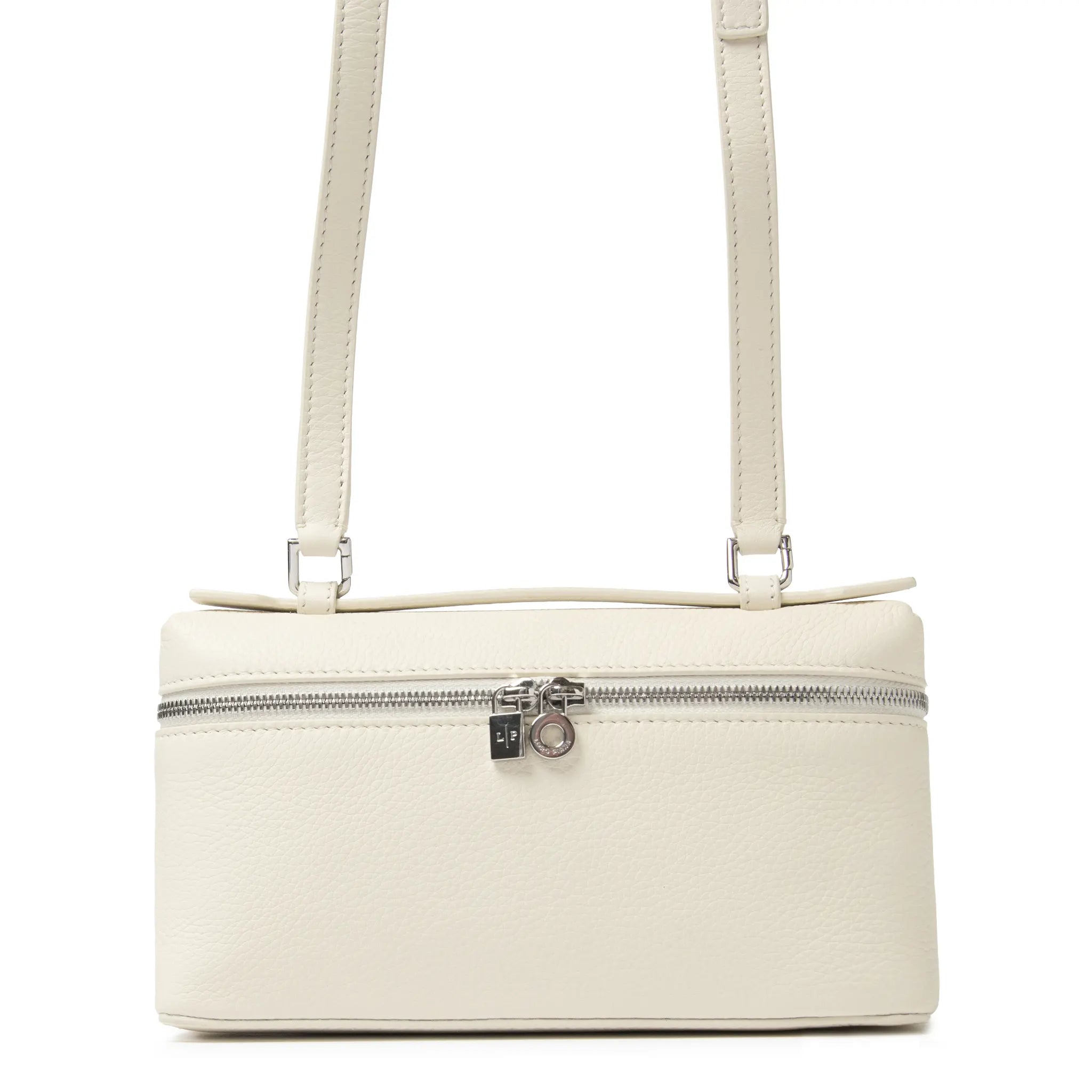 Full View of Loro Piana Extra Pocket L19 Light Beige Shoulder Bag